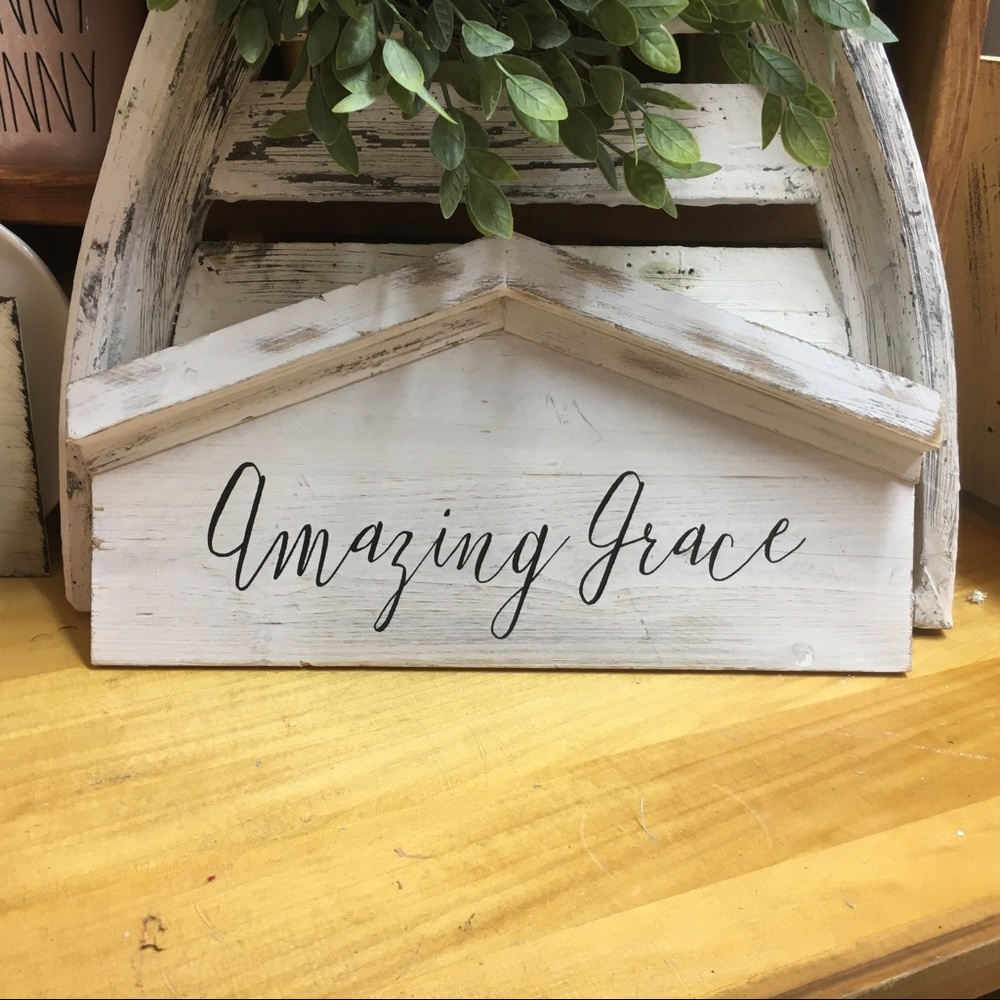 Amazing grace wooden sign